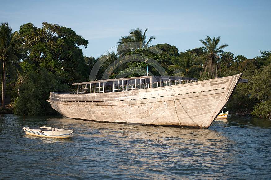 Old Fishing boat on a river in Brazil